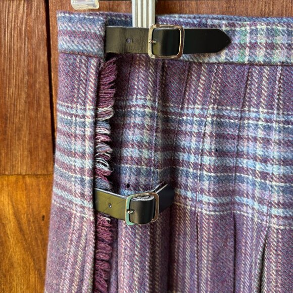 VTG James Pringle Wool Scottish Cranberry Plaid in Women's 14 - Picture 2 of 8
